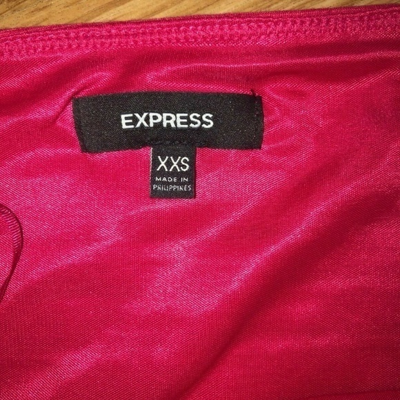 Express Women's‎ XXS Strapless Red Ruffled Dress - Picture 4 of 14